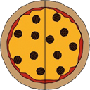 Half pizza