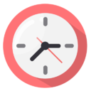 Colorful clock with numbers
